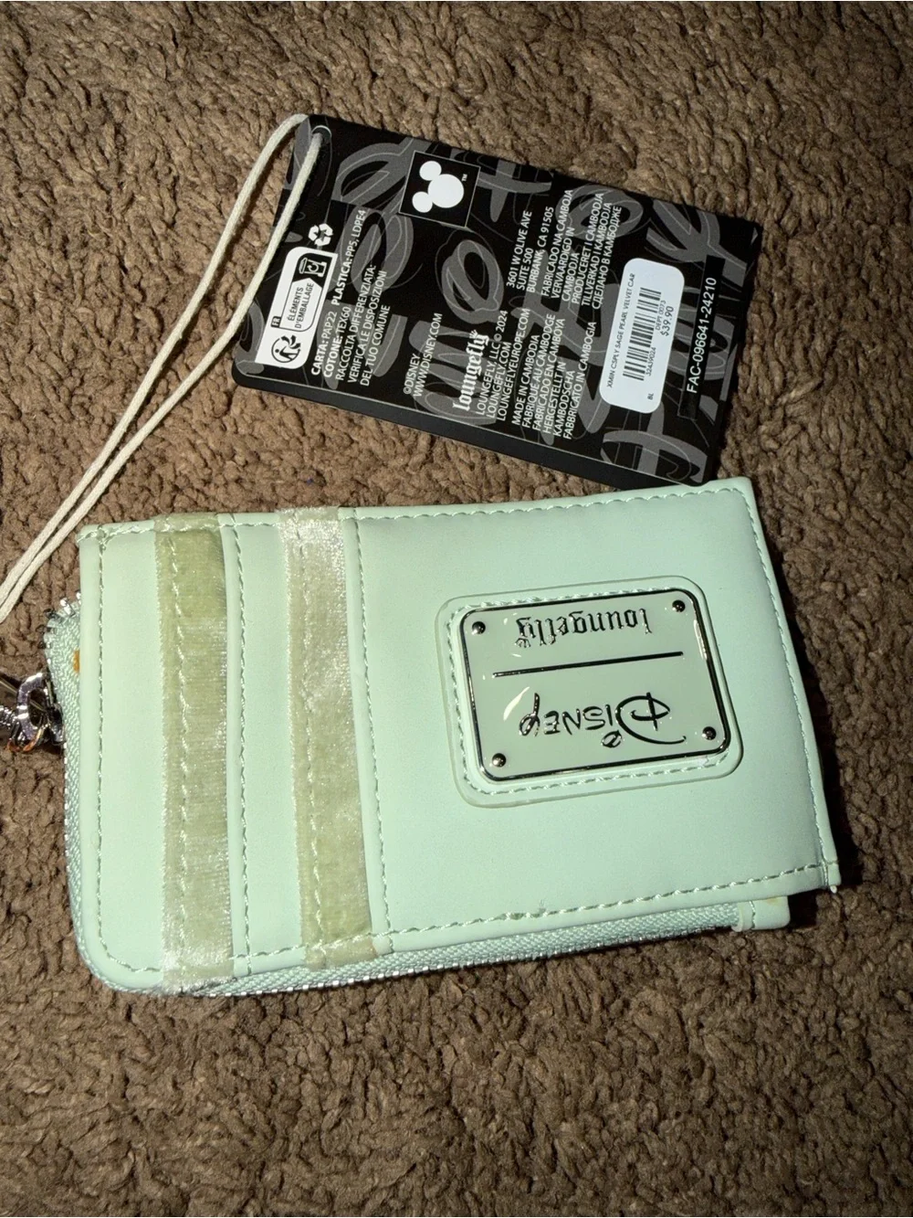 Disney Loungefly Mint Pearl backpack and wallet